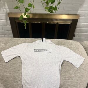 H&M Heather Gray Statement Box Text Tee